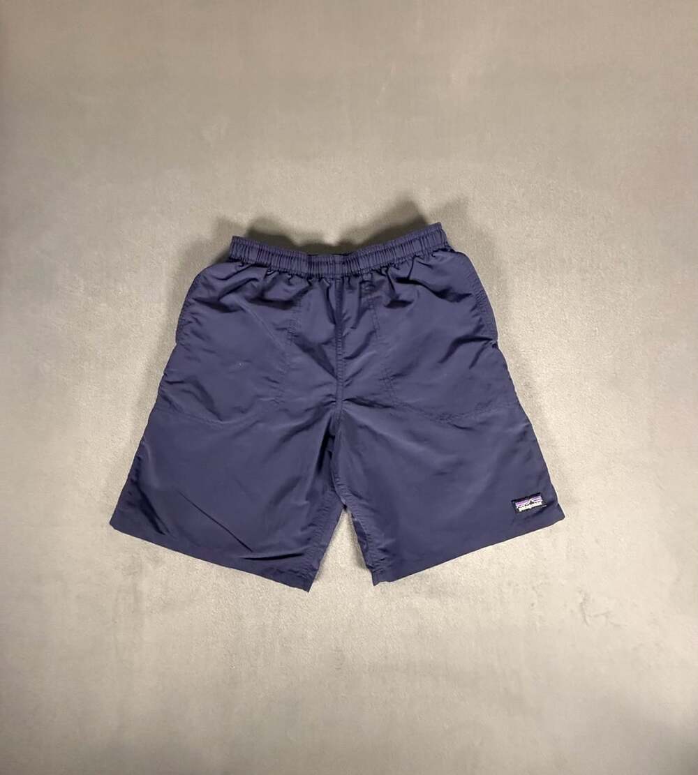 Patagonia Boys Navy Blue Mesh Lined Baggies Shorts Size XL